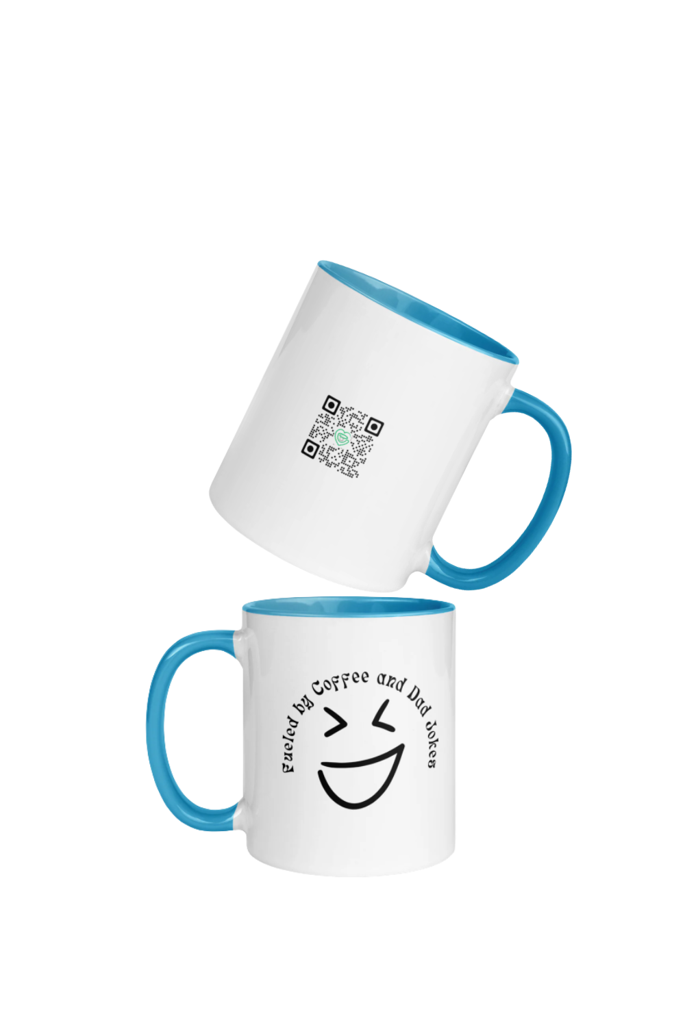 Fueled by Coffee and Dad Jokes Funny Cup, Ceramic Mug